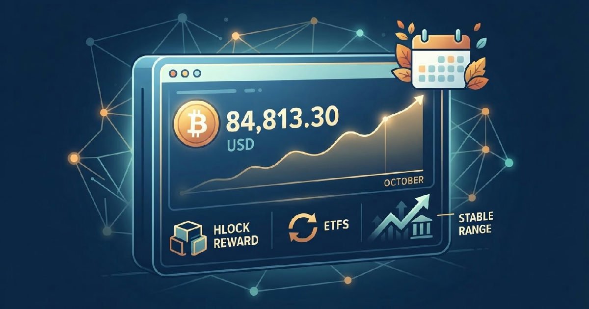 Bitcoin price outlook: bitcoin price holds firm near 84000 as october outlook looms