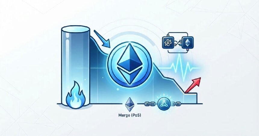 Ethereum deflationary impact: ethereum upgrades reshape supply but recent upgrades caused mild inflation