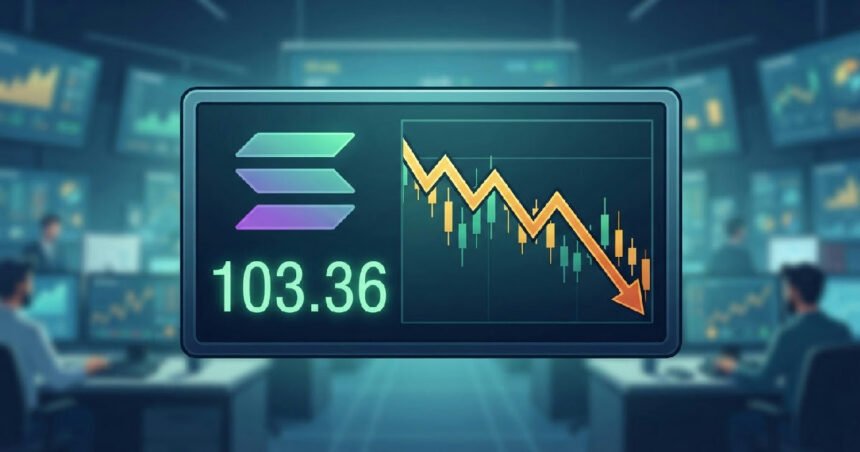 Solana price valuation: Solana price dips to $103 sparking debate